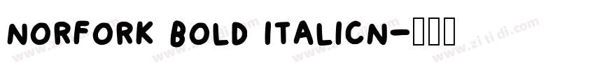 norfork bold italicn字体转换